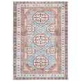 thumbnail image 2 of SAFAVIEH Serapi Blaire Traditional Machine Washable Area Rug, Light Blue/Brown, 5'3" x 7'7", 2 of 13