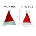 thumbnail image 2 of Phenas Christmas Santa Hats 4 Pcs Family Pack,Unisex Red Plush Small and Large Santa Hat, 2 of 6