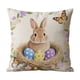 thumbnail image 2 of CaiYueKe Easter Pillow Cover Decorative Couch Throw Pillow Case Holiday Home Decor Spring Decorations Soft Flannel Cozy Living Room Bedroom Accent Pillow, 2 of 6