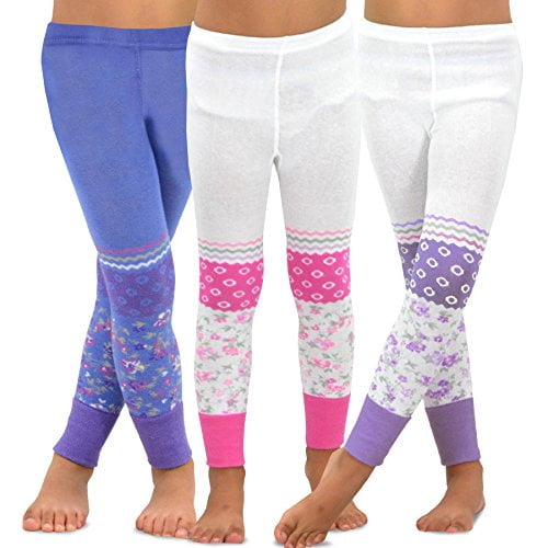 Pack of 3 Country Kids Girls Butterfly Pattern Leggings Footless Tights