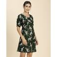thumbnail image 2 of Moomaya Womens Short Sleeves Mini Dress, Sweetheart Neck, A-Line Dress, 2 of 8