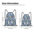 thumbnail image 2 of Honeii Llamas And Cactus Print Drawstring Backpack,Drawstring Bags String Backpack Gym Cinch Sack Backpack Sport Bag Draw-Small, 2 of 6
