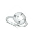 thumbnail image 4 of Northern Star Compass Ring .925 Sterling Silver Band Jewelry Female Male Unisex Size 4, 4 of 4