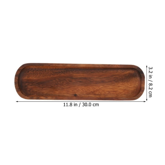 Wood Dough Bowl Handmake Table Display Wooden Bowls Decorative Table Centerpiece,Decorative Bowl for Home,Wooden Dough Bowl Long Tray Decor for Table Centerpieces Dining Room Decor,Brown,11.8x3.2"