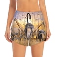 thumbnail image 4 of Lsque Vintage Wildlife Protection Printed Women's Running Shorts with Liner Pockets,Elastic Quick Dry Workout Athletic Gym Yoga Shorts,Womens High Waist Shorts-XX-Large, 4 of 9