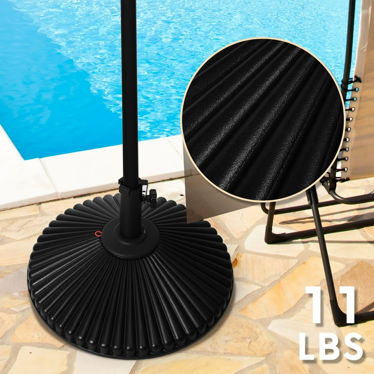 abba patio umbrella stand Heavy Base for Cantilever Constructed from durable polyethylene with a modern frosted finish Abba Patio Umbrella Base, Round