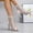 Beige, variant on Women Breathable Mesh Lace up Peep Toe Stiletto Heel Ankle Booties Plus Size Transparent High Heel Summer Party Sandals Black 6(37)