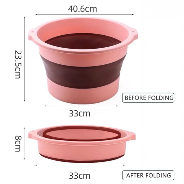Household Portable Foot Soaking Bucket Foldable Foot Bath Massage Barrel。,
