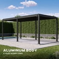 thumbnail image 3 of Mirador 111S 10'x20' Outdoor Pergola,Full Aluminum Frame w/Adjustable Louvered Roof, Charcoal, 3 of 12