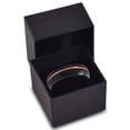 thumbnail image 3 of P. Manoukian Tungsten Wedding Band Ring 6mm for Men Women Black & 18K Rose Gold Plated Offset Line Dome Brushed Polished Lifetime Guarantee Size 10, 3 of 4