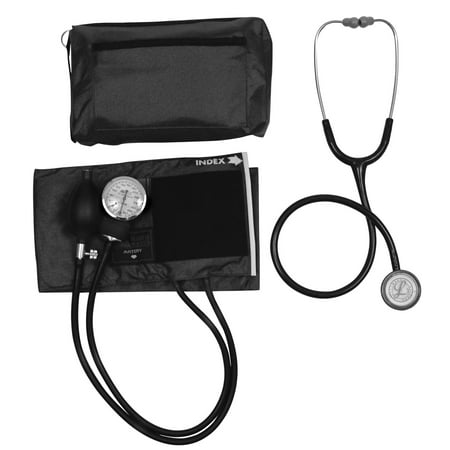 MatchMates Combination Kit with a 3M Littmann Classic II S.E. Stethoscope and a MABIS Aneroid Sphygmomanometer, Black