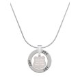 thumbnail image 1 of Delight Jewelry Stainless Steel Keep Him Safe Police Badge - Joy Ring Charm Necklace, 18", 1 of 4