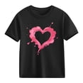 thumbnail image 2 of Plebaso Boys Girls Valentine's Day T-Shirts Graphic Cute Tee Casual Short Sleeve Crewneck Summer Tops, 2 of 7