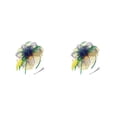 thumbnail image 2 of Sonducket Vintage Women Plume Fascinator Estilo retro Velo Diadema Ladies Styling Accesorios Headwear Boda Iglesia Amarillo púrpura amarillo violeta verde 2Conjunto, 2 of 6