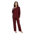 thumbnail image 3 of Kolipajam Women's 100% Cotton Flannel Pajama Set Cozy Drawstring Waist Winter Pjs for Women XL, 3 of 5