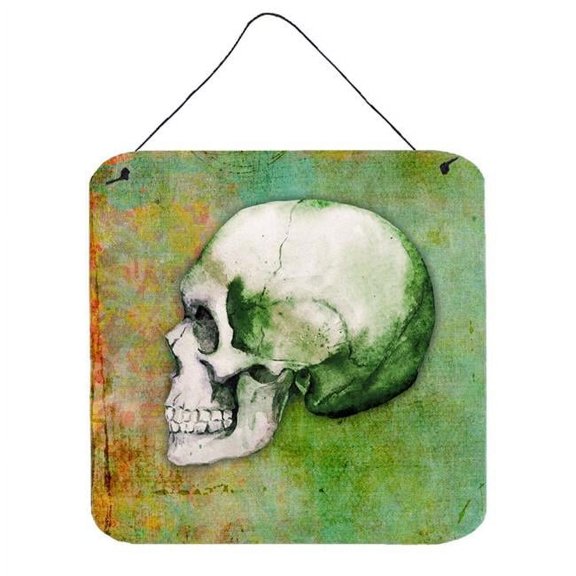 Day of the Dead Green Skull Wall or Door Hanging Prints