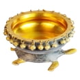 thumbnail image 4 of Brass World Brass Urli Ethnic Traditional Tortoise Urli Decorative Vastu Fengshui Bowl for Flowers - Handcrafted Round Floating Floral Candles 9 Inches, 4 of 6