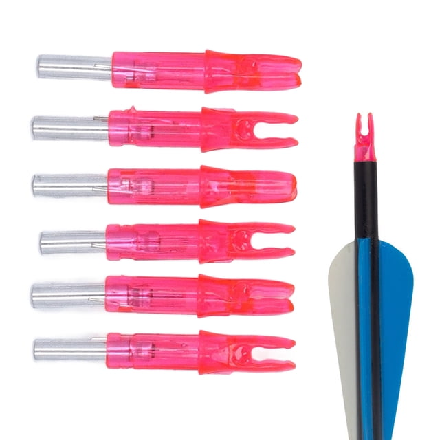 6Pcs LED Lighted Nocks 6.2mm Inner Diameter Arrows, High Visibility,Waterproof, Easy to Find