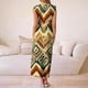 thumbnail image 5 of TaTaai Ladies Solid Color Round Neck Sleeveless Knee Length Casual Dress Fashion Pleated Detail with Pockets Soft Breathable Fabric Dress for Spring Summer Daily Casual Occasions Gift, 5 of 6