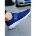 thumbnail image 4 of Mens Black Slip On Casual Shoes Lightweight Work Shoes Trainers Breathable Non Slip Mesh Walking Gym Shoes Comfortable Workout Sneakers, 4 of 4