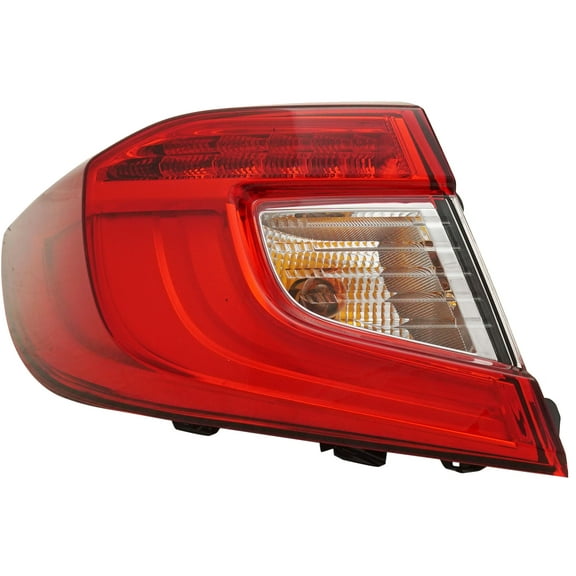 Tail Light Compatible With 2018-2021 Honda Accord Left Driver Side, Outer With bulb(s)
