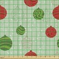 thumbnail image 2 of Ambesonne Christmas Fabric by the Yard Upholstery, Baubles Strings, 1 Yard, Multicolor, 2 of 5