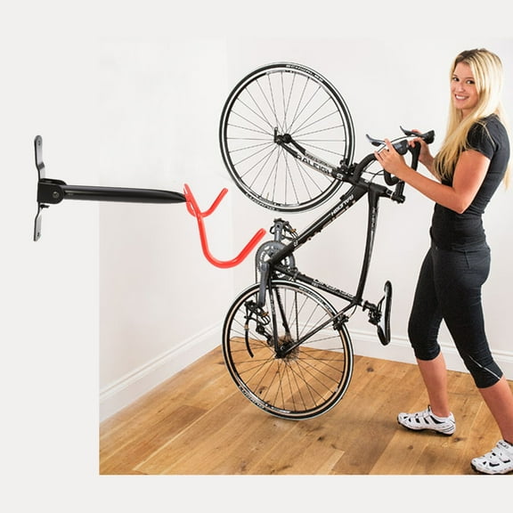 HEMOTON  Garbage Wall Rack Holder Bike Storage Racks for Garage Black