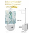 thumbnail image 3 of Night Lights Auto Sensor Hippocampus Plug-in LED Nightlights Lamp Dusk to Dawn for Living Room, Bedroom, Bathroom, Hallway, Stairways Home Wall Decor, Ocean Marin Life Teal Coral Night Light, 3 of 9