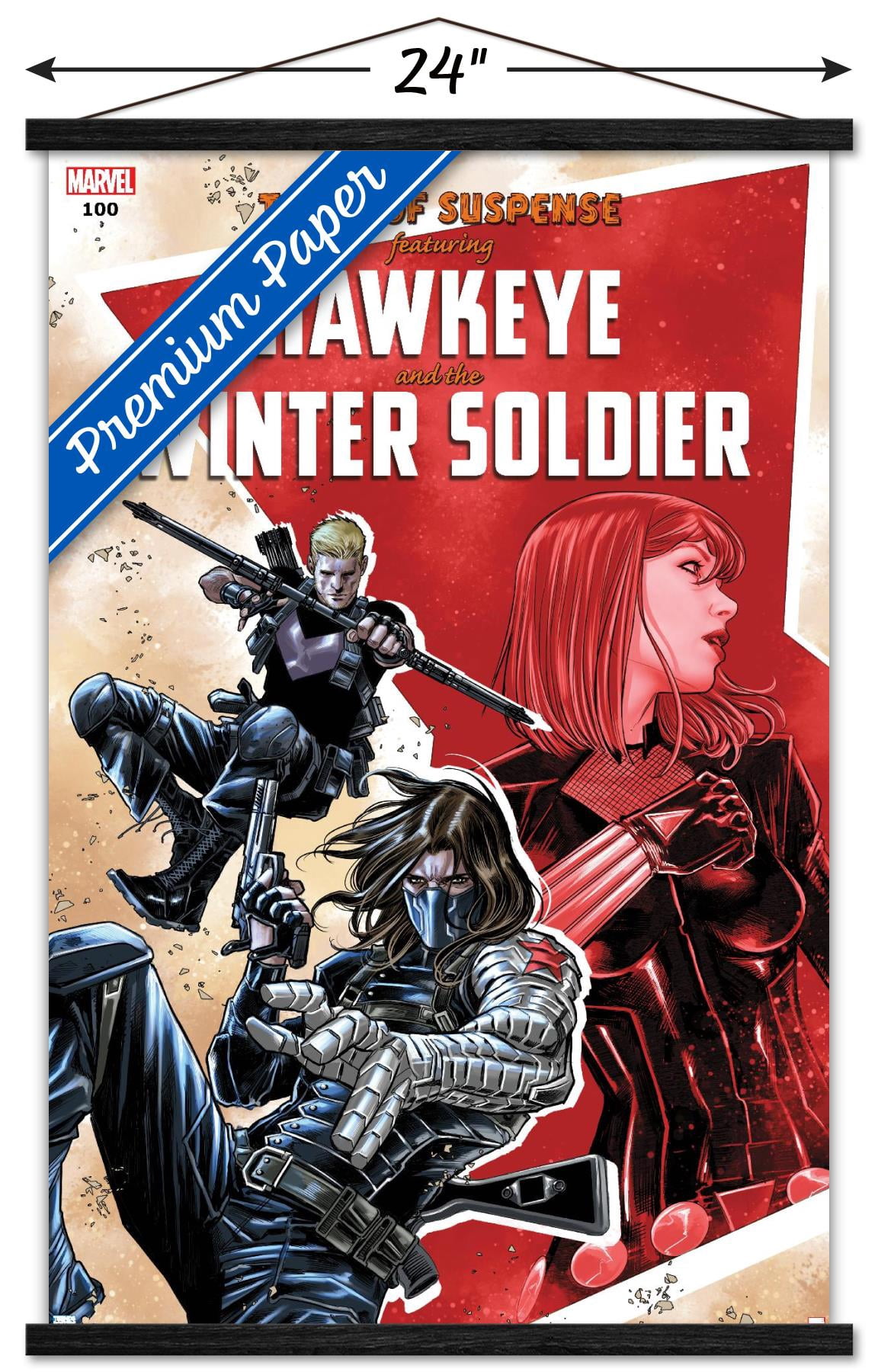 Marvel Comics - Winter Soldier - Tales of Suspense #100 Wall Poster with Wooden Magnetic Frame, 22.375" x 34"