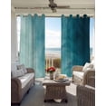 thumbnail image 3 of Blue Teal Ombre Blackout Curtains for Bedroom, Thermal Insulated Drapes, Coastal Beach Modern Abstract Art Black Out Curtains 63 Inch Long Room Darkening Kitchen Curtains 42"x63" 2 Panels, 3 of 8