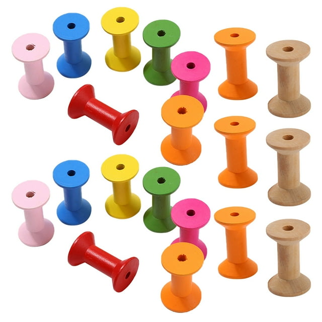 Shisuyan Cylindrical Spools Assorted Color 20Pcs 1.85X1.18X0.59In