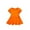 Orange, variant on Utlike Girls Summer Dresses Casual Dress For Baby Toddler GirlsSolid Color Elastic Waist Outdoor Play Dress Black Leisure Fit Sundress Size 18 Months-24 Months
