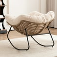 thumbnail image 5 of Rocking Chair, Chenille Upholstered Accent Chair, Modern for Living Room, Bedroom, Apartment, 5 of 9