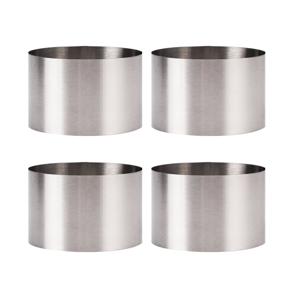 4pcs Circular Stainless Steel Mousse Ring Cake Cookie Baking Mold Biscuit Mould 