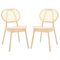 SAFAVIEH Couture Kristianna Natural Wood Solid Dining Side Chair, Natural (Set of 2)