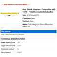 thumbnail image 2 of Rear Shock Absorber - Compatible with 1973 - 1986 Chevy C20 Suburban 1974 1975 1976 1977 1978 1979 1980 1981 1982 1983 1984 1985, 2 of 2