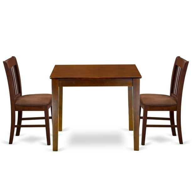 Oxno3 Mah C 3 Pc Small Kitchen Table Set Square Table And 2 Kitchen Dining Chairs Walmart Com Walmart Com