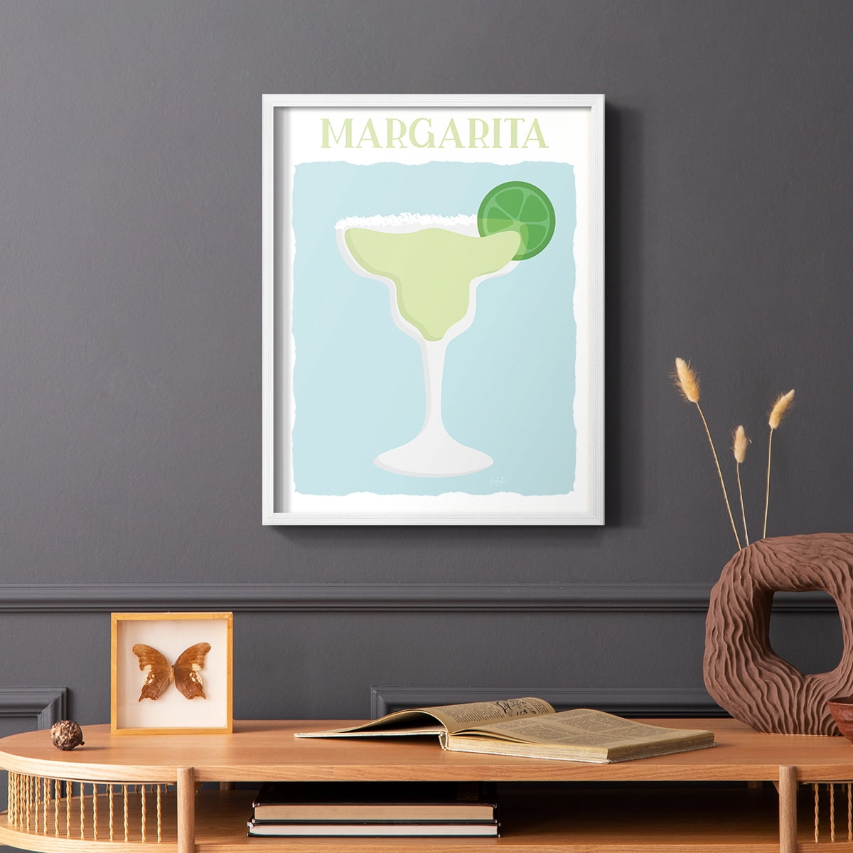 Margarita in White Solid Wood 8 x 10 Framed Print