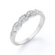 thumbnail image 3 of JeenMata Alianza de Boda con Diseño Infinito de Canal Pavé de Corte Redondo de 0,25 Quilates en Baño de Oro Blanco de 18 K sobre Plata, 3 of 5