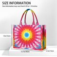 thumbnail image 3 of Large Capacity Tote Bag,Colorful Tie Dye Mandala Pattern Handbag Fashion Luxury Tote Bag,15.7"x13"x 5.1" Inches,Laptop Compatible, 3 of 6