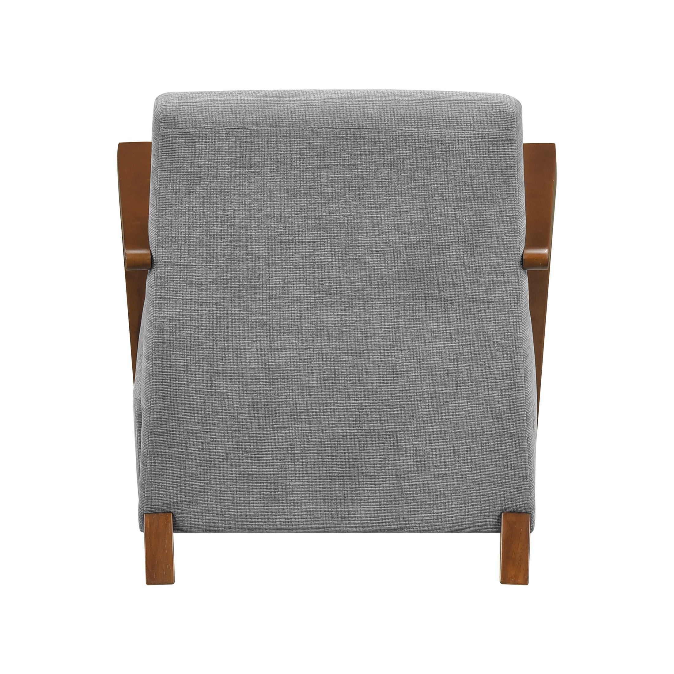 OakvillePark Cindervale Chenille Accent Chair, Gray/Chestnut Wood