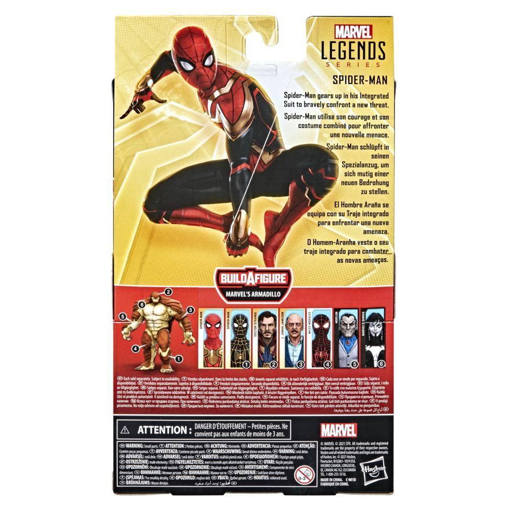Marvel Legends Series Integrated Suit Spider-Man 6-inch Collectible Action Figure Toy, 2 Accessories