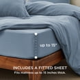 thumbnail image 2 of Juego de fundas de edredón Bedsure tamaño king con sábana bajera ajustable, 4 piezas, 2 of 9