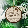 thumbnail image 3 of Personalized Best Boss Lady Ever Ceramic Ornament, Santa's Favorite Boss Lady Ornament Christmas 2025 Gifts for Mom Auntie Women Boss Leader, Custom Text & Year Name Boss Lady Xmas Ceramic Ornament, 3 of 6