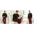 thumbnail image 7 of GENTS BLISS Men Pajamas Set Long Sleeve 2 Piece Set Crewneck Shirts with Pocket and Plaid Soft Bottoms Sets Sleep Pajamas for Men, 7 of 7