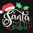 thumbnail image 4 of Conjunto de ropa con camiseta de manga larga con estampado de letras y pantalones acampanados para niñas pequeñas de Navidad, 4 of 5