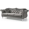 thumbnail image 3 of Glory Furniture Hollywood Velvet Sofa in Dark Gray, 3 of 6