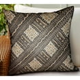 thumbnail image 2 of Plutus Brands Pewter Lattice Charcoal Geometric Luxury Outdoor/Indoor Throw Pillow, 2 of 3