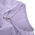 thumbnail image 5 of Meichang Eyelet Dresses for Women O Ring Shoulder Scoop Neck Dresses Solid Sleeveless Mini Dresses Dressy Casual Flowy Beach Dresses Purple S, 5 of 5