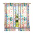 thumbnail image 6 of Yayeee Window Curtains Light Filtering 63"x42" Grommet Panel Pair Home Living Room Decor, Pink Checkered Daisy, 6 of 7